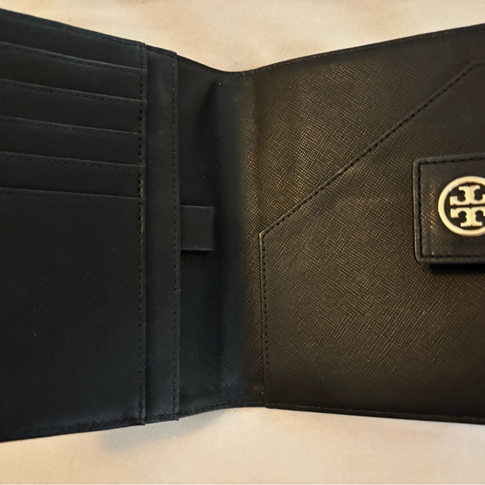 Tory Burch Black and Gold Passport Holder - Picture 2 of 3